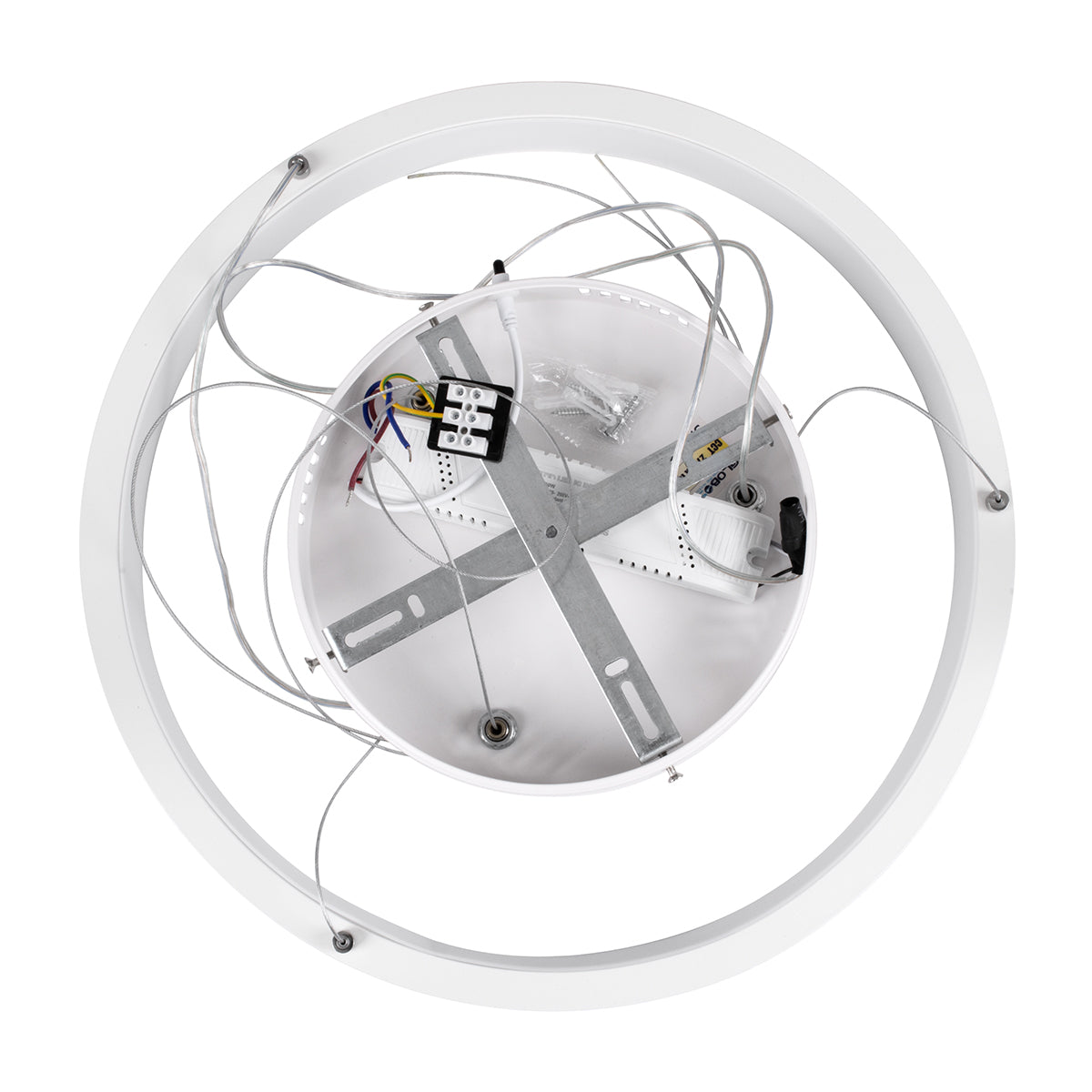 GLOBOSTAR® NEMESIS 61156 Μοντέρνο Κρεμαστό Φωτιστικό Οροφής LED 30W 3513lm 360° AC 220-240V IP20 Ρυθμιζόμενο Λευκό CCT με Χειριστήριο από 2700K έως 6000K Dimmable - Lumileds SMD Chip - Λευκό Ματ - Μ40 x Π40 x Υ4cm - 3 Χρόνια Εγγύηση - ledmania.gr