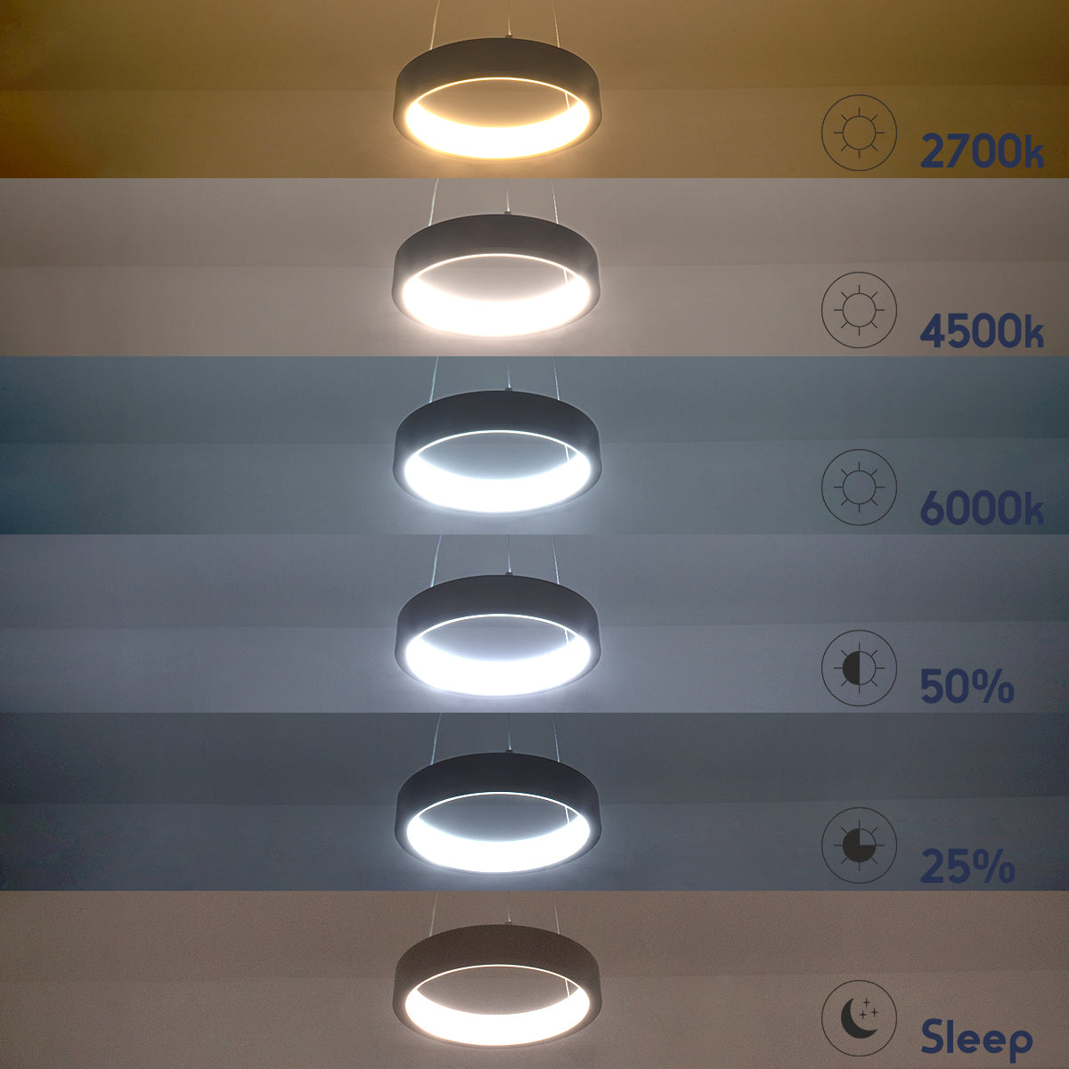 GLOBOSTAR® NEMESIS 61156 Μοντέρνο Κρεμαστό Φωτιστικό Οροφής LED 30W 3513lm 360° AC 220-240V IP20 Ρυθμιζόμενο Λευκό CCT με Χειριστήριο από 2700K έως 6000K Dimmable - Lumileds SMD Chip - Λευκό Ματ - Μ40 x Π40 x Υ4cm - 3 Χρόνια Εγγύηση - ledmania.gr