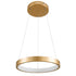 GLOBOSTAR® NEMESIS 61157 Μοντέρνο Κρεμαστό Φωτιστικό Οροφής LED 30W 3513lm 360° AC 220-240V IP20 Ρυθμιζόμενο Λευκό CCT με Χειριστήριο από 2700K έως 6000K Dimmable - Lumileds SMD Chip - Χρυσό Βούρτσας - Μ40 x Π40 x Υ4cm - 3 Χρόνια Εγγύηση
