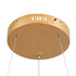 GLOBOSTAR® NEMESIS 61157 Μοντέρνο Κρεμαστό Φωτιστικό Οροφής LED 30W 3513lm 360° AC 220-240V IP20 Ρυθμιζόμενο Λευκό CCT με Χειριστήριο από 2700K έως 6000K Dimmable - Lumileds SMD Chip - Χρυσό Βούρτσας - Μ40 x Π40 x Υ4cm - 3 Χρόνια Εγγύηση