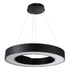 GloboStar® RA 61194 Κρεμαστό Φωτιστικό Δαχτυλίδι-Κύκλος LED CCT 67W 7370lm 120° AC 220-240V - Εναλλαγή Φωτισμού μέσω Τηλεχειριστηρίου All In One Ψυχρό 6000k+Φυσικό 4500k+Θερμό 2700k Dimmable Φ60cm - Μαύρο - 3 Years Warranty - ledmania.gr