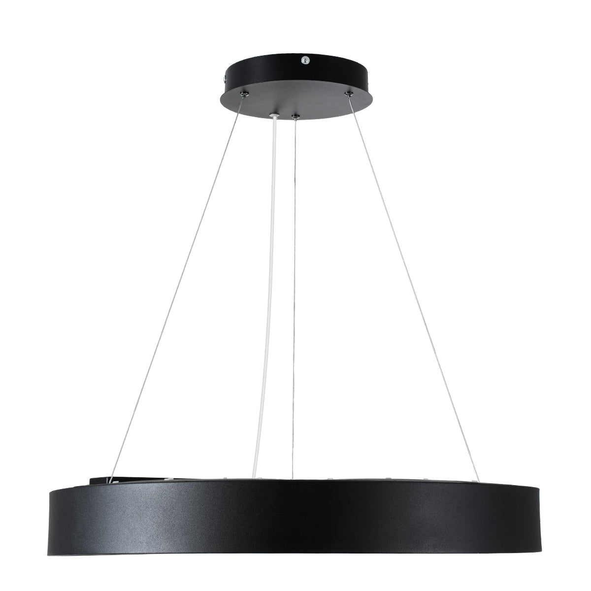 GloboStar® RA 61194 Κρεμαστό Φωτιστικό Δαχτυλίδι-Κύκλος LED CCT 67W 7370lm 120° AC 220-240V - Εναλλαγή Φωτισμού μέσω Τηλεχειριστηρίου All In One Ψυχρό 6000k+Φυσικό 4500k+Θερμό 2700k Dimmable Φ60cm - Μαύρο - 3 Years Warranty - ledmania.gr
