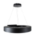 GloboStar® RA 61194 Κρεμαστό Φωτιστικό Δαχτυλίδι-Κύκλος LED CCT 67W 7370lm 120° AC 220-240V - Εναλλαγή Φωτισμού μέσω Τηλεχειριστηρίου All In One Ψυχρό 6000k+Φυσικό 4500k+Θερμό 2700k Dimmable Φ60cm - Μαύρο - 3 Years Warranty - ledmania.gr
