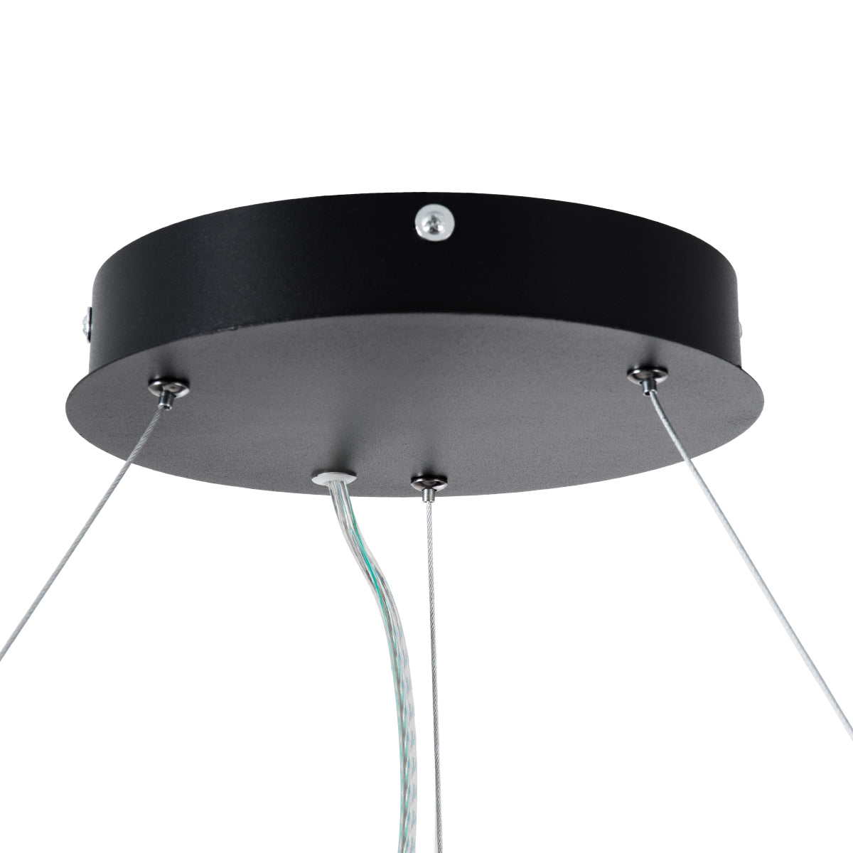 GloboStar® RA 61194 Κρεμαστό Φωτιστικό Δαχτυλίδι-Κύκλος LED CCT 67W 7370lm 120° AC 220-240V - Εναλλαγή Φωτισμού μέσω Τηλεχειριστηρίου All In One Ψυχρό 6000k+Φυσικό 4500k+Θερμό 2700k Dimmable Φ60cm - Μαύρο - 3 Years Warranty - ledmania.gr
