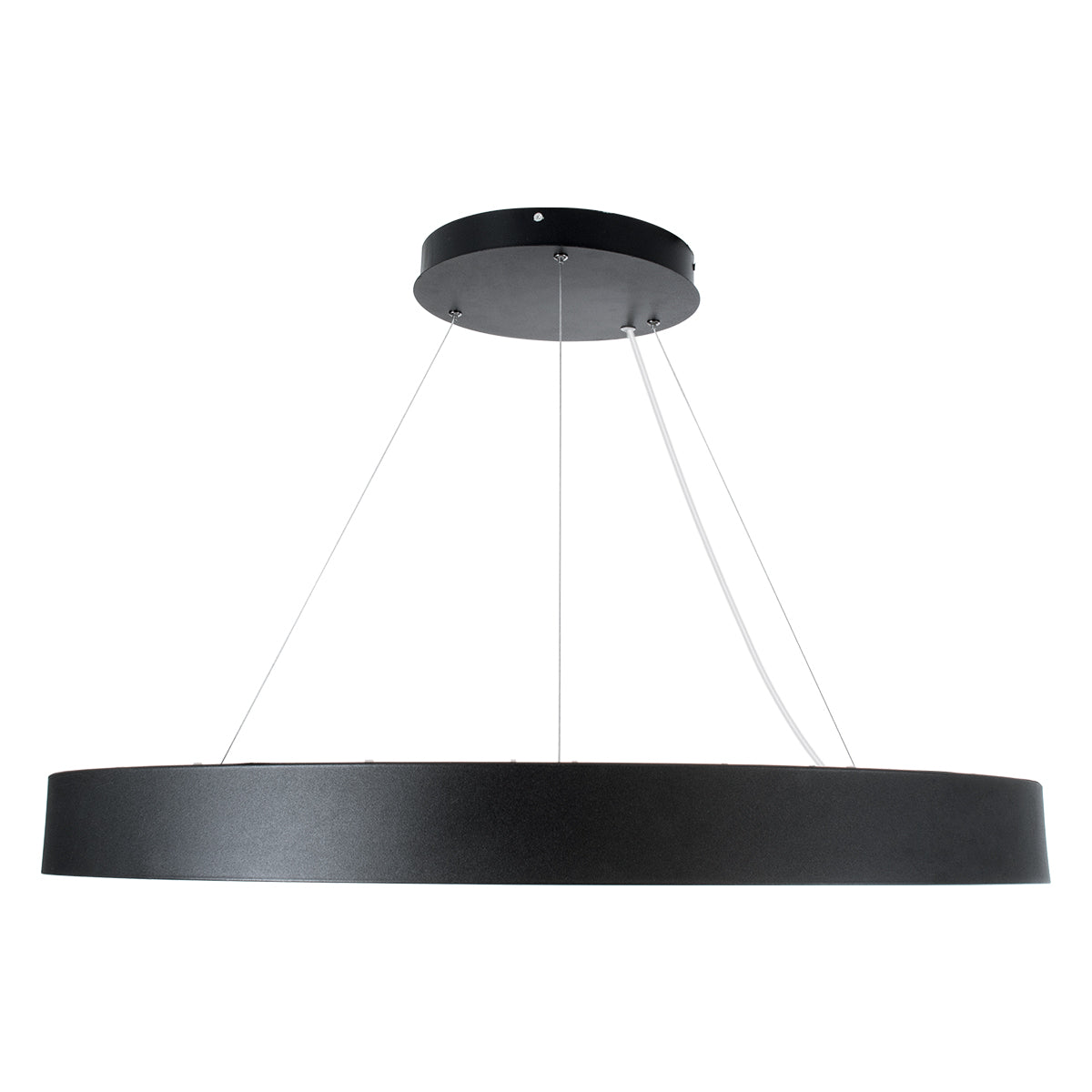 GloboStar® RA 61196 Κρεμαστό Φωτιστικό Δαχτυλίδι-Κύκλος LED CCT 75W 8250lm 120° AC 220-240V - Εναλλαγή Φωτισμού μέσω Τηλεχειριστηρίου All In One Ψυχρό 6000k+Φυσικό 4500k+Θερμό 2700k Dimmable Φ80cm - Μαύρο - 3 Years Warranty - ledmania.gr