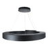 GloboStar® RA 61196 Κρεμαστό Φωτιστικό Δαχτυλίδι-Κύκλος LED CCT 75W 8250lm 120° AC 220-240V - Εναλλαγή Φωτισμού μέσω Τηλεχειριστηρίου All In One Ψυχρό 6000k+Φυσικό 4500k+Θερμό 2700k Dimmable Φ80cm - Μαύρο - 3 Years Warranty - ledmania.gr
