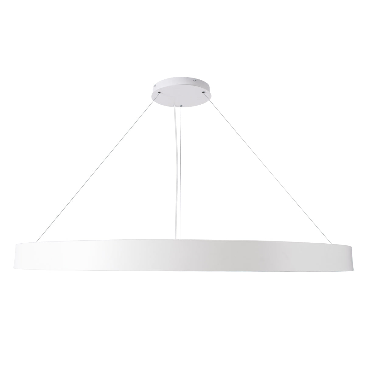 GloboStar® RA 61199 Κρεμαστό Φωτιστικό Δαχτυλίδι-Κύκλος LED CCT 100W 11020lm 120° AC 220-240V - Εναλλαγή Φωτισμού μέσω Τηλεχειριστηρίου All In One Ψυχρό 6000k+Φυσικό 4500k+Θερμό 2700k Dimmable Φ120cm - Λευκό - 3 Years Warranty - ledmania.gr