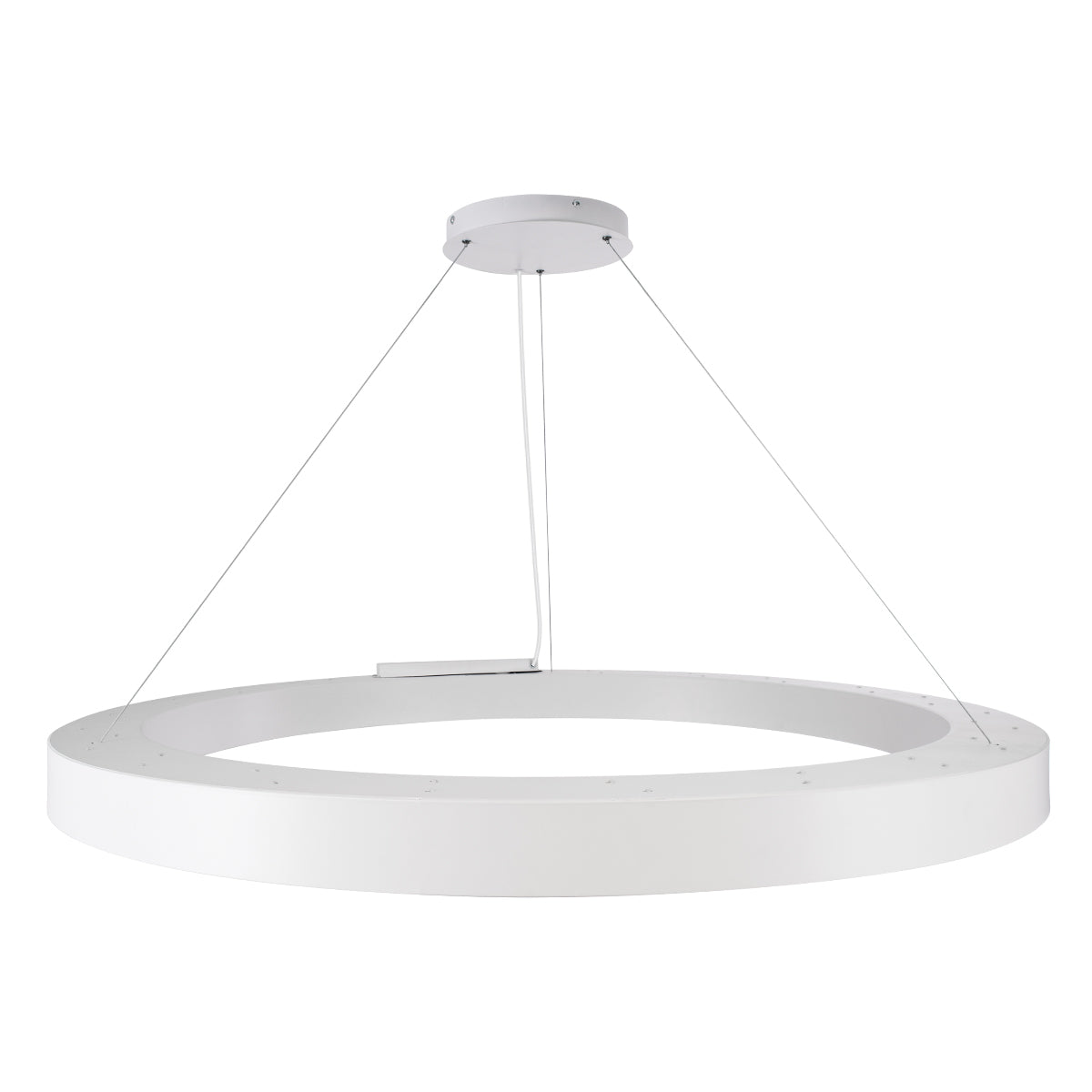GloboStar® RA 61199 Κρεμαστό Φωτιστικό Δαχτυλίδι-Κύκλος LED CCT 100W 11020lm 120° AC 220-240V - Εναλλαγή Φωτισμού μέσω Τηλεχειριστηρίου All In One Ψυχρό 6000k+Φυσικό 4500k+Θερμό 2700k Dimmable Φ120cm - Λευκό - 3 Years Warranty - ledmania.gr