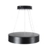 GLOBOSTAR® BURTON 61200 Μοντέρνο Κρεμαστό Φωτιστικό Οροφής LED 67W 7370lm 120° AC 220-240V IP20 Ρυθμιζόμενο Λευκό CCT με Χειριστήριο από 2700K έως 6000K Dimmable - Lumileds SMD Chip - Μαύρο Ματ - Μ40 x Π40 x Υ8cm - 3 Χρόνια Εγγύηση
