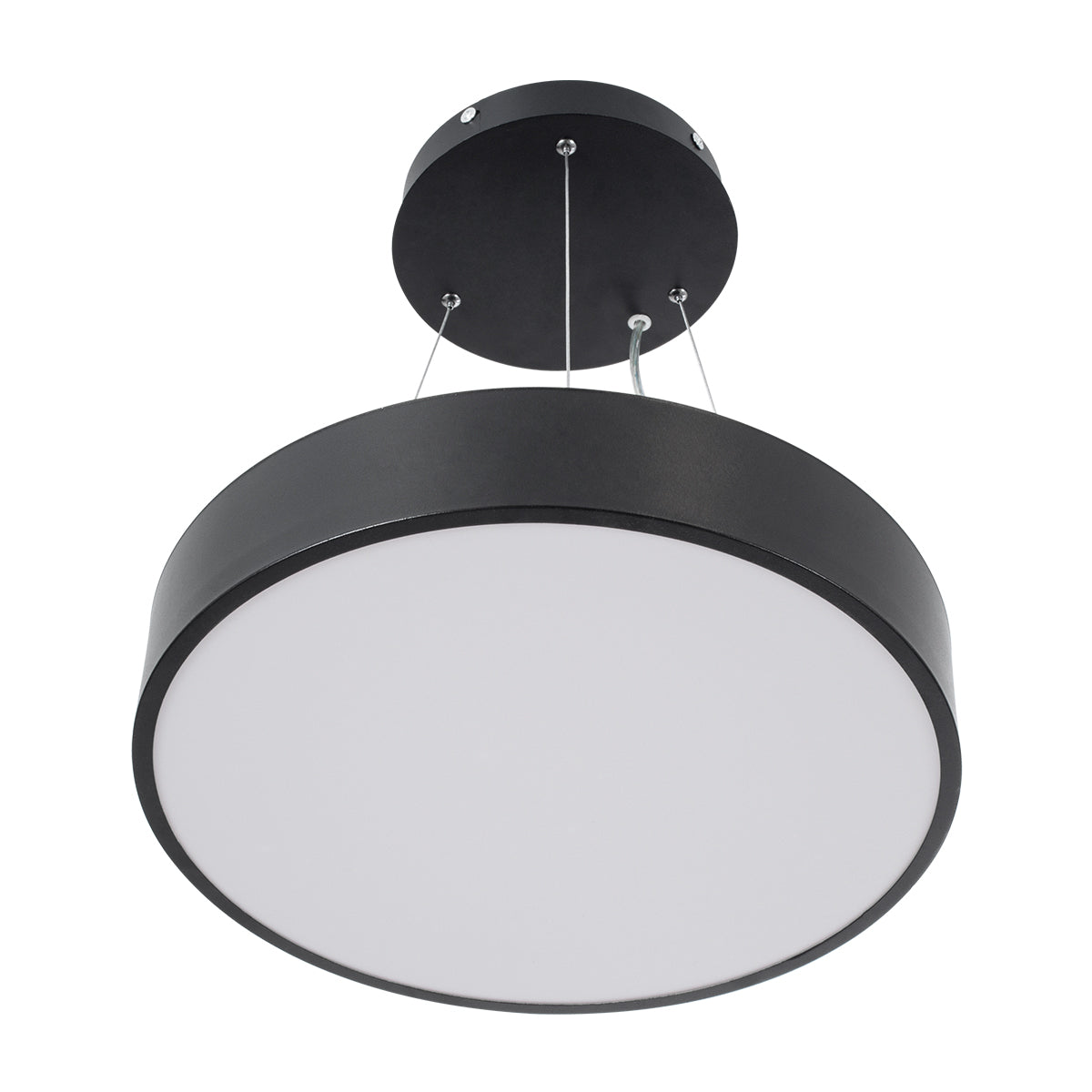GLOBOSTAR® BURTON 61200 Μοντέρνο Κρεμαστό Φωτιστικό Οροφής LED 67W 7370lm 120° AC 220-240V IP20 Ρυθμιζόμενο Λευκό CCT με Χειριστήριο από 2700K έως 6000K Dimmable - Lumileds SMD Chip - Μαύρο Ματ - Μ40 x Π40 x Υ8cm - 3 Χρόνια Εγγύηση