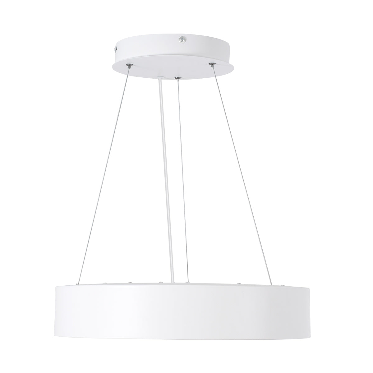 GLOBOSTAR® BURTON 61201 Μοντέρνο Κρεμαστό Φωτιστικό Οροφής LED 67W 7370lm 120° AC 220-240V IP20 Ρυθμιζόμενο Λευκό CCT με Χειριστήριο από 2700K έως 6000K Dimmable - Lumileds SMD Chip - Λευκό Ματ - Μ40 x Π40 x Υ8cm - 3 Χρόνια Εγγύηση