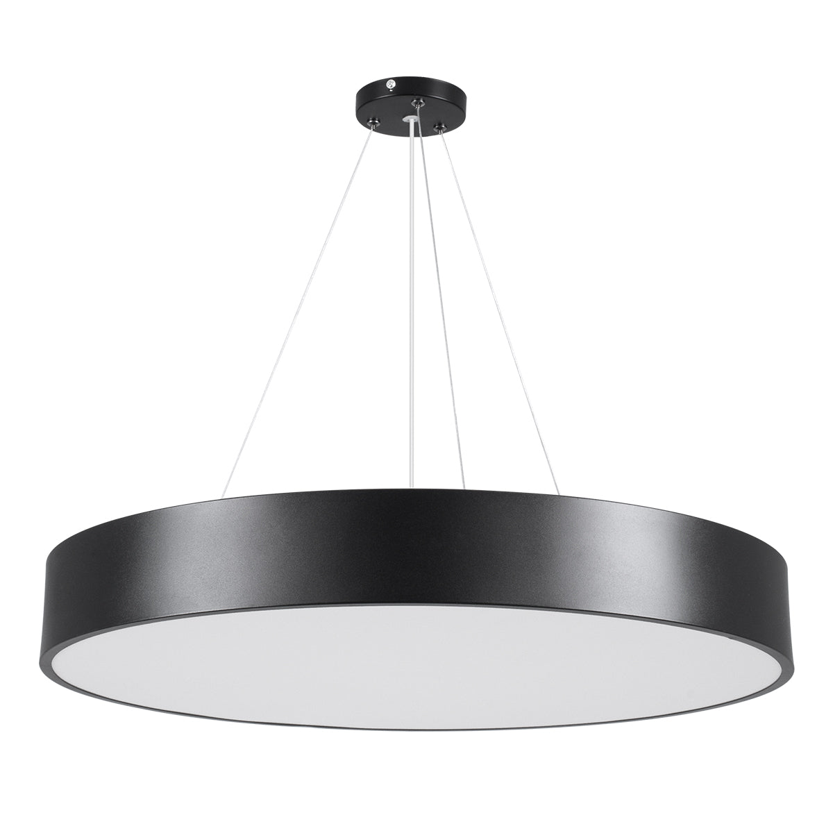 GLOBOSTAR® BURTON 61202 Μοντέρνο Κρεμαστό Φωτιστικό Οροφής LED 75W 8625lm 120° AC 220-240V IP20 Ρυθμιζόμενο Λευκό CCT με Χειριστήριο από 2700K έως 6000K Dimmable - Lumileds SMD Chip - Μαύρο Ματ - Μ60 x Π60 x Υ8cm - 3 Χρόνια Εγγύηση