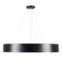 GLOBOSTAR® BURTON 61202 Μοντέρνο Κρεμαστό Φωτιστικό Οροφής LED 75W 8625lm 120° AC 220-240V IP20 Ρυθμιζόμενο Λευκό CCT με Χειριστήριο από 2700K έως 6000K Dimmable - Lumileds SMD Chip - Μαύρο Ματ - Μ60 x Π60 x Υ8cm - 3 Χρόνια Εγγύηση