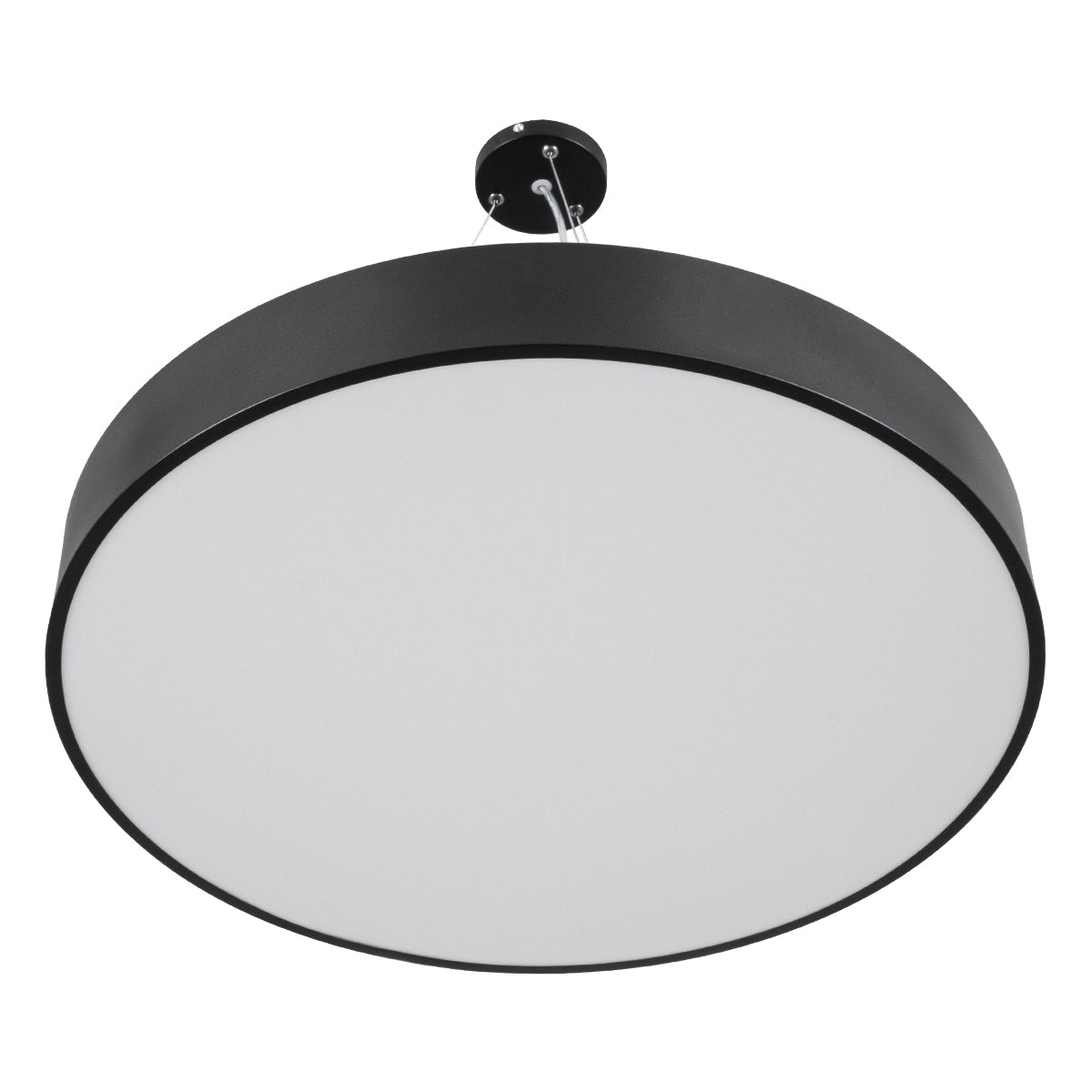 GLOBOSTAR® BURTON 61202 Μοντέρνο Κρεμαστό Φωτιστικό Οροφής LED 75W 8625lm 120° AC 220-240V IP20 Ρυθμιζόμενο Λευκό CCT με Χειριστήριο από 2700K έως 6000K Dimmable - Lumileds SMD Chip - Μαύρο Ματ - Μ60 x Π60 x Υ8cm - 3 Χρόνια Εγγύηση