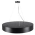 GLOBOSTAR® BURTON 61202-S Μοντέρνο Φωτιστικό Οροφής LED 75W 8625lm 120° AC 220-240V IP20 Ρυθμιζόμενο Λευκό CCT με Χειριστήριο από 2700K έως 6000K Dimmable - Lumileds SMD Chip - Μαύρο Ματ - Μ60 x Π60 x Υ8cm - 3 Χρόνια Εγγύηση