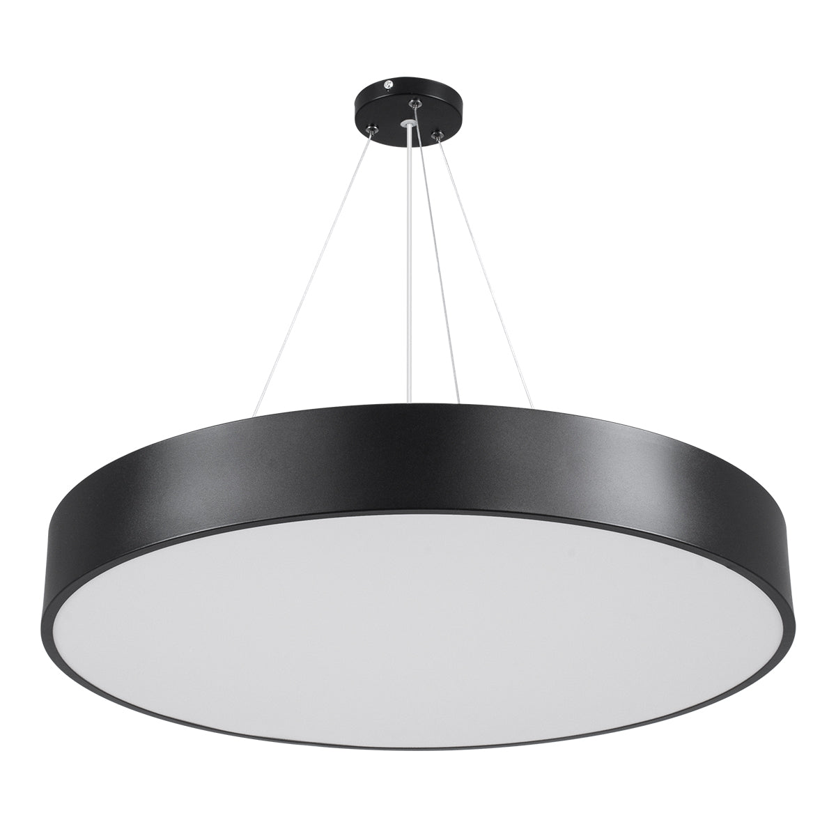 GLOBOSTAR® BURTON 61202-S Μοντέρνο Φωτιστικό Οροφής LED 75W 8625lm 120° AC 220-240V IP20 Ρυθμιζόμενο Λευκό CCT με Χειριστήριο από 2700K έως 6000K Dimmable - Lumileds SMD Chip - Μαύρο Ματ - Μ60 x Π60 x Υ8cm - 3 Χρόνια Εγγύηση