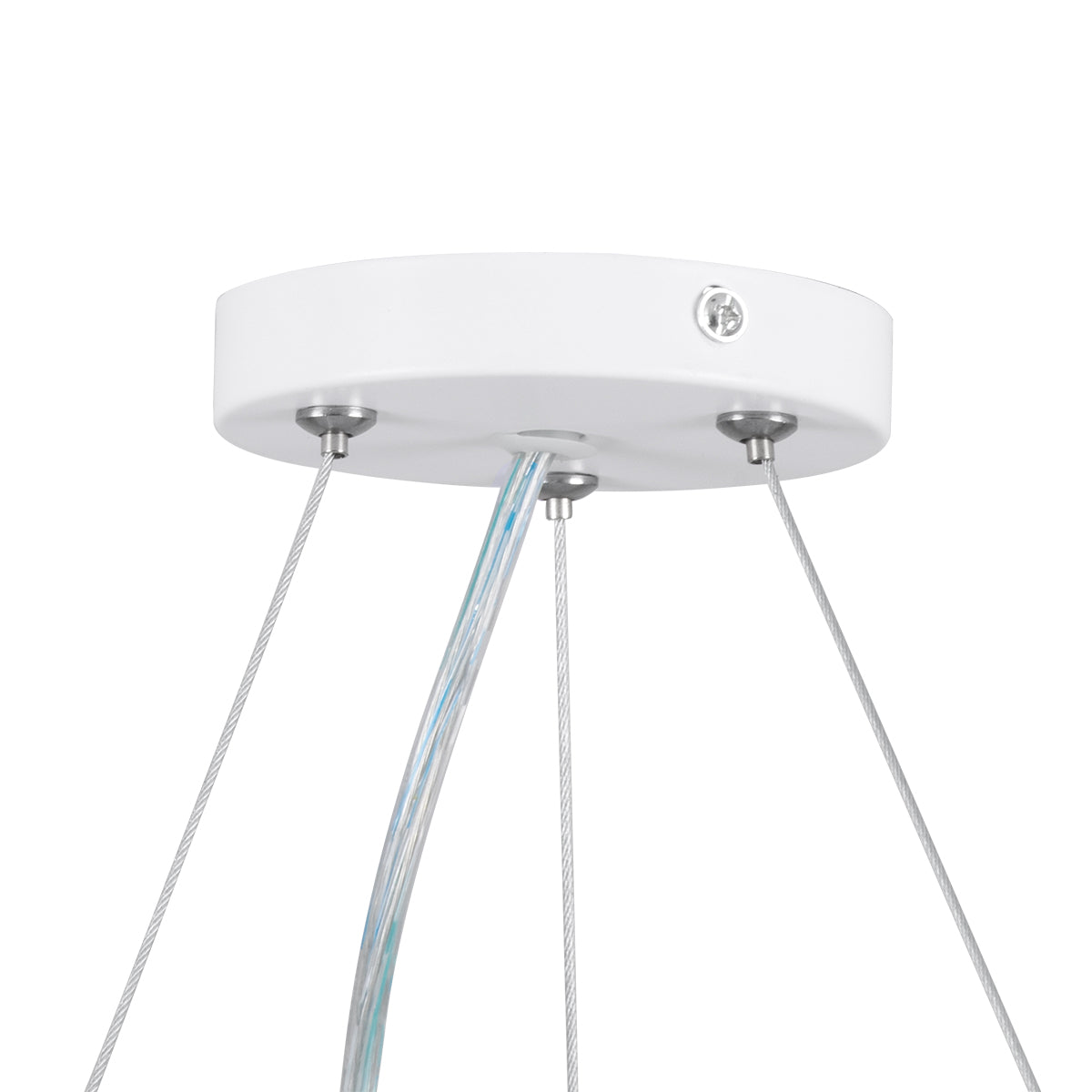 GLOBOSTAR® BURTON 61203 Μοντέρνο Κρεμαστό Φωτιστικό Οροφής LED 75W 8625lm 120° AC 220-240V IP20 Ρυθμιζόμενο Λευκό CCT με Χειριστήριο από 2700K έως 6000K Dimmable - Lumileds SMD Chip - Λευκό Ματ - Μ60 x Π60 x Υ8cm - 3 Χρόνια Εγγύηση