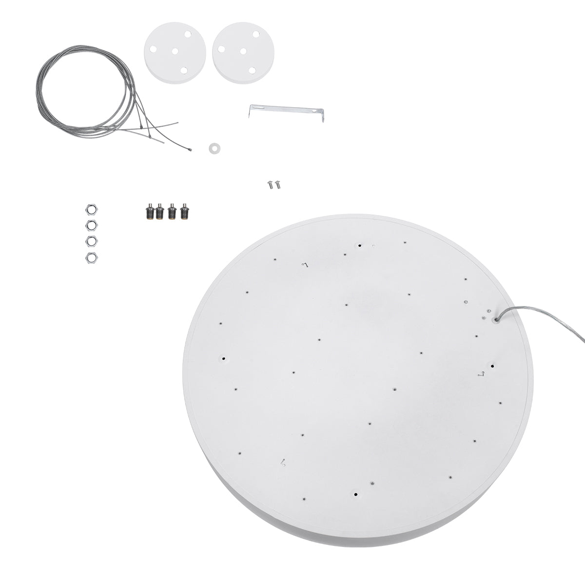 GLOBOSTAR® BURTON 61203 Μοντέρνο Κρεμαστό Φωτιστικό Οροφής LED 75W 8625lm 120° AC 220-240V IP20 Ρυθμιζόμενο Λευκό CCT με Χειριστήριο από 2700K έως 6000K Dimmable - Lumileds SMD Chip - Λευκό Ματ - Μ60 x Π60 x Υ8cm - 3 Χρόνια Εγγύηση