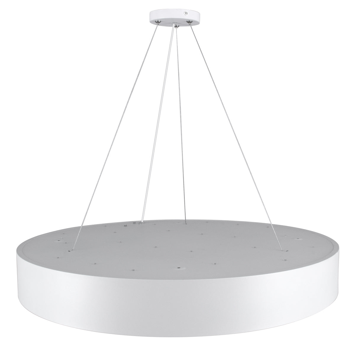 GLOBOSTAR® BURTON 61203 Μοντέρνο Κρεμαστό Φωτιστικό Οροφής LED 75W 8625lm 120° AC 220-240V IP20 Ρυθμιζόμενο Λευκό CCT με Χειριστήριο από 2700K έως 6000K Dimmable - Lumileds SMD Chip - Λευκό Ματ - Μ60 x Π60 x Υ8cm - 3 Χρόνια Εγγύηση