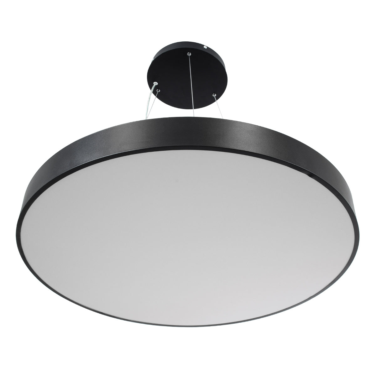 GLOBOSTAR® BURTON 61204-S Μοντέρνο Φωτιστικό Οροφής LED 100W 11020lm 120° AC 220-240V IP20 Ρυθμιζόμενο Λευκό CCT με Χειριστήριο από 2700K έως 6000K Dimmable - Lumileds SMD Chip - Μαύρο Ματ - Μ80 x Π80 x Υ8cm - 3 Χρόνια Εγγύηση