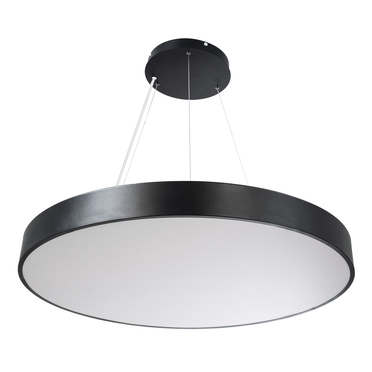 GLOBOSTAR® BURTON 61204-S Μοντέρνο Φωτιστικό Οροφής LED 100W 11020lm 120° AC 220-240V IP20 Ρυθμιζόμενο Λευκό CCT με Χειριστήριο από 2700K έως 6000K Dimmable - Lumileds SMD Chip - Μαύρο Ματ - Μ80 x Π80 x Υ8cm - 3 Χρόνια Εγγύηση