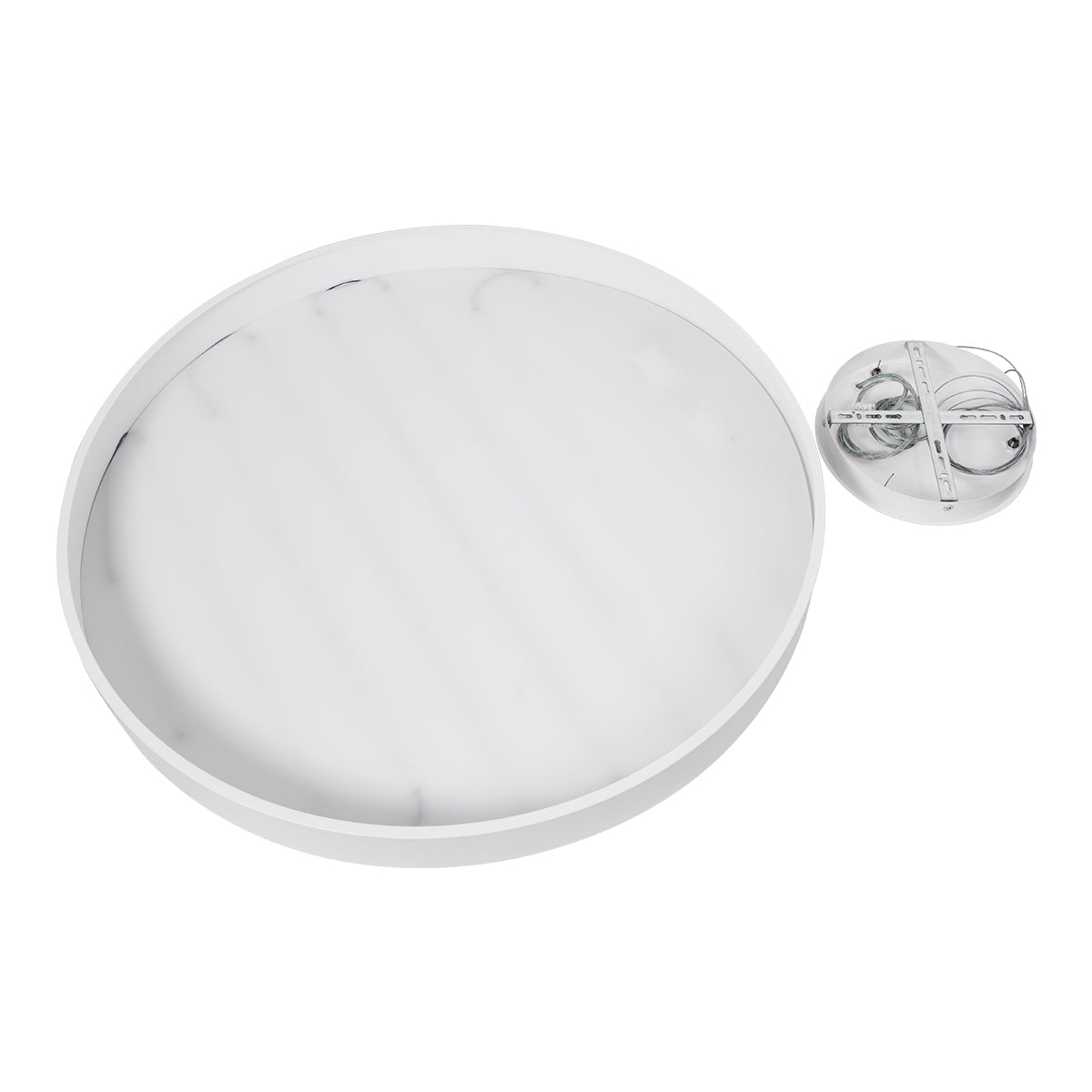 GLOBOSTAR® BURTON 61205 Μοντέρνο Κρεμαστό Φωτιστικό Οροφής LED 100W 11020lm 120° AC 220-240V IP20 Ρυθμιζόμενο Λευκό CCT με Χειριστήριο από 2700K έως 6000K Dimmable - Lumileds SMD Chip - Λευκό Ματ - Μ80 x Π80 x Υ8cm - 3 Χρόνια Εγγύηση