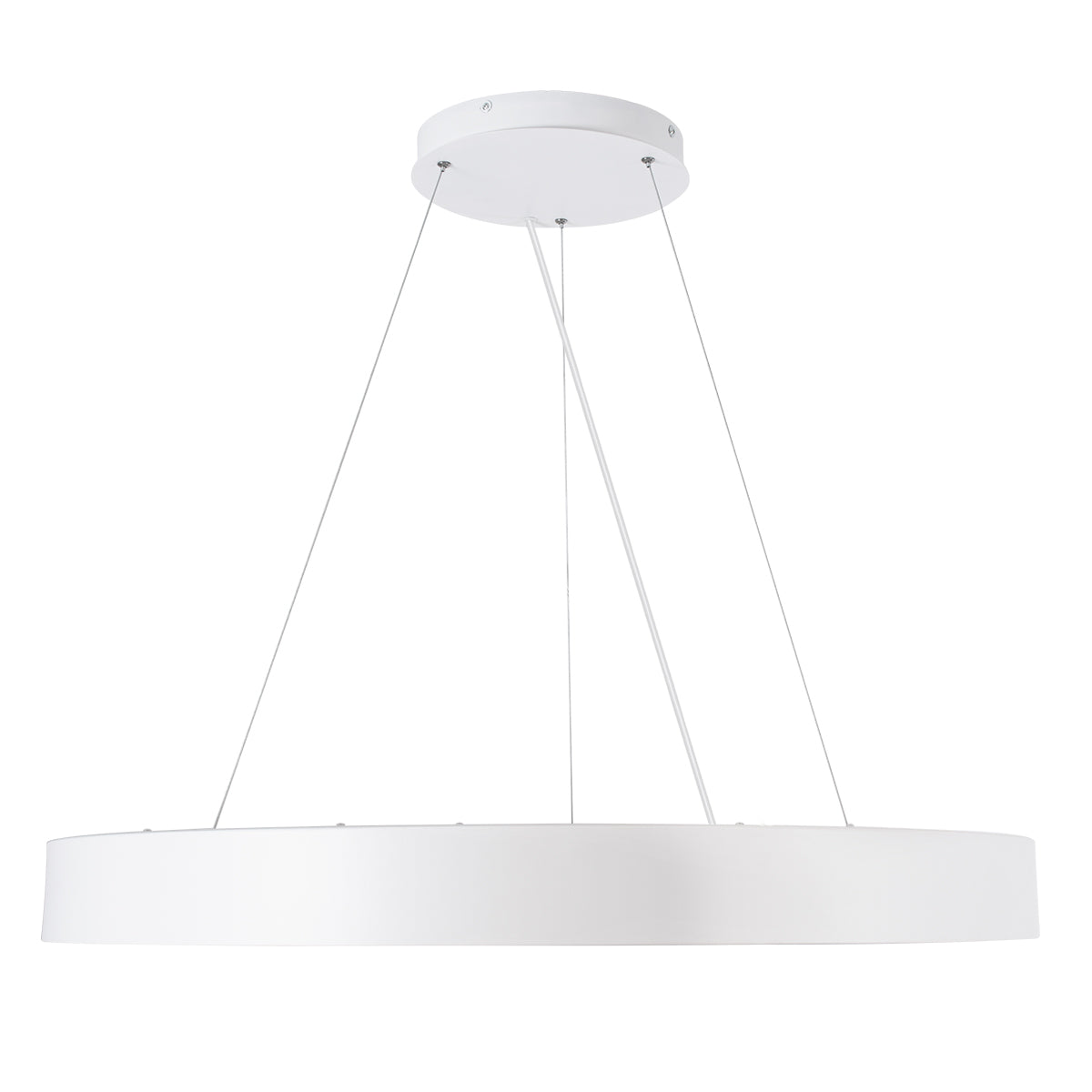 GLOBOSTAR® BURTON 61205 Μοντέρνο Κρεμαστό Φωτιστικό Οροφής LED 100W 11020lm 120° AC 220-240V IP20 Ρυθμιζόμενο Λευκό CCT με Χειριστήριο από 2700K έως 6000K Dimmable - Lumileds SMD Chip - Λευκό Ματ - Μ80 x Π80 x Υ8cm - 3 Χρόνια Εγγύηση