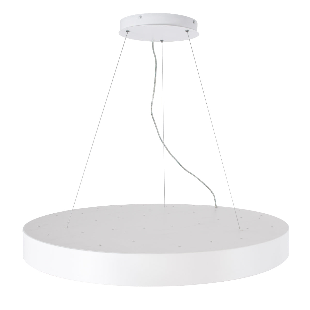 GLOBOSTAR® BURTON 61205 Μοντέρνο Κρεμαστό Φωτιστικό Οροφής LED 100W 11020lm 120° AC 220-240V IP20 Ρυθμιζόμενο Λευκό CCT με Χειριστήριο από 2700K έως 6000K Dimmable - Lumileds SMD Chip - Λευκό Ματ - Μ80 x Π80 x Υ8cm - 3 Χρόνια Εγγύηση