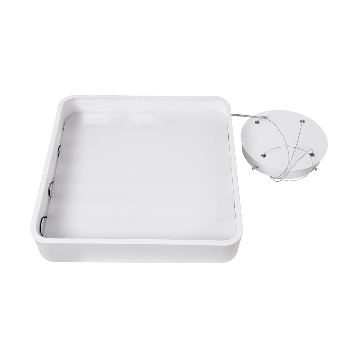 GLOBOSTAR® KAMALA 61207 Μοντέρνο Κρεμαστό Φωτιστικό Οροφής LED 67W 7370lm 120° AC 220-240V IP20 Ρυθμιζόμενο Λευκό CCT με Χειριστήριο από 2700K έως 6000K Dimmable - Lumileds SMD Chip - Λευκό Ματ - Μ40 x Π40 x Υ8cm - 3 Χρόνια Εγγύηση