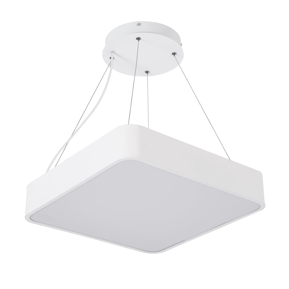 GLOBOSTAR® KAMALA 61207-S Μοντέρνο Φωτιστικό Οροφής LED 67W 7370lm 120° AC 220-240V IP20 Ρυθμιζόμενο Λευκό CCT με Χειριστήριο από 2700K έως 6000K Dimmable - Lumileds SMD Chip - Λευκό Ματ - Μ40 x Π40 x Υ8cm - 3 Χρόνια Εγγύηση