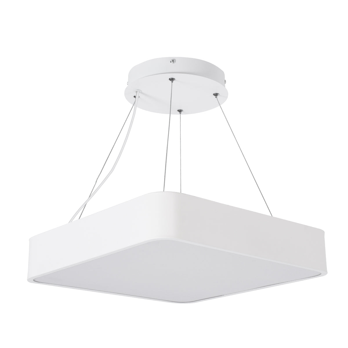 GLOBOSTAR® KAMALA 61207-S Μοντέρνο Φωτιστικό Οροφής LED 67W 7370lm 120° AC 220-240V IP20 Ρυθμιζόμενο Λευκό CCT με Χειριστήριο από 2700K έως 6000K Dimmable - Lumileds SMD Chip - Λευκό Ματ - Μ40 x Π40 x Υ8cm - 3 Χρόνια Εγγύηση