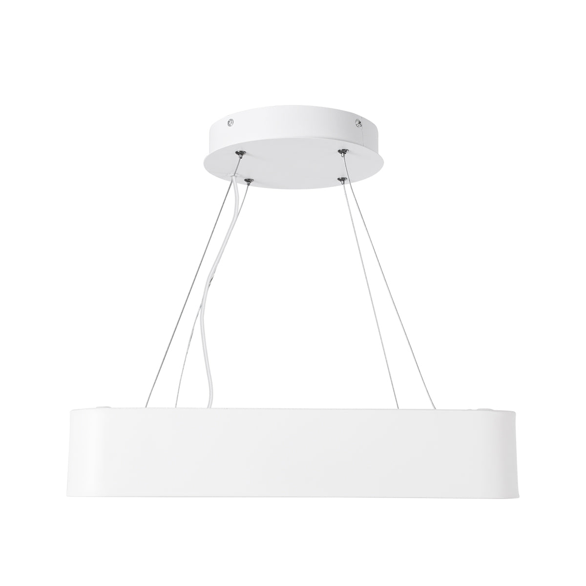 GLOBOSTAR® KAMALA 61207 Μοντέρνο Κρεμαστό Φωτιστικό Οροφής LED 67W 7370lm 120° AC 220-240V IP20 Ρυθμιζόμενο Λευκό CCT με Χειριστήριο από 2700K έως 6000K Dimmable - Lumileds SMD Chip - Λευκό Ματ - Μ40 x Π40 x Υ8cm - 3 Χρόνια Εγγύηση