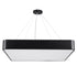 GLOBOSTAR® KAMALA 61208 Μοντέρνο Κρεμαστό Φωτιστικό Οροφής LED 75W 8625lm 120° AC 220-240V IP20 Ρυθμιζόμενο Λευκό CCT με Χειριστήριο από 2700K έως 6000K Dimmable - Lumileds SMD Chip - Μαύρο Ματ - Μ60 x Π60 x Υ8cm - 3 Χρόνια Εγγύηση