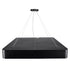 GLOBOSTAR® KAMALA 61208 Μοντέρνο Κρεμαστό Φωτιστικό Οροφής LED 75W 8625lm 120° AC 220-240V IP20 Ρυθμιζόμενο Λευκό CCT με Χειριστήριο από 2700K έως 6000K Dimmable - Lumileds SMD Chip - Μαύρο Ματ - Μ60 x Π60 x Υ8cm - 3 Χρόνια Εγγύηση