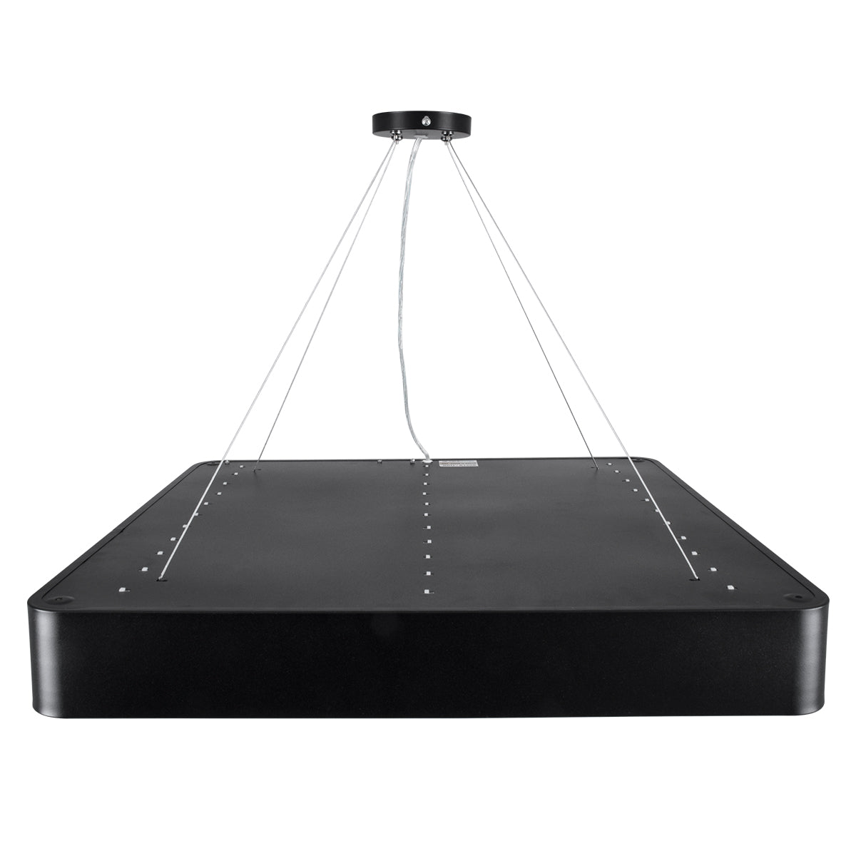 GLOBOSTAR® KAMALA 61208-S Μοντέρνο Φωτιστικό Οροφής LED 75W 8625lm 120° AC 220-240V IP20 Ρυθμιζόμενο Λευκό CCT με Χειριστήριο από 2700K έως 6000K Dimmable - Lumileds SMD Chip - Μαύρο Ματ - Μ60 x Π60 x Υ8cm - 3 Χρόνια Εγγύηση