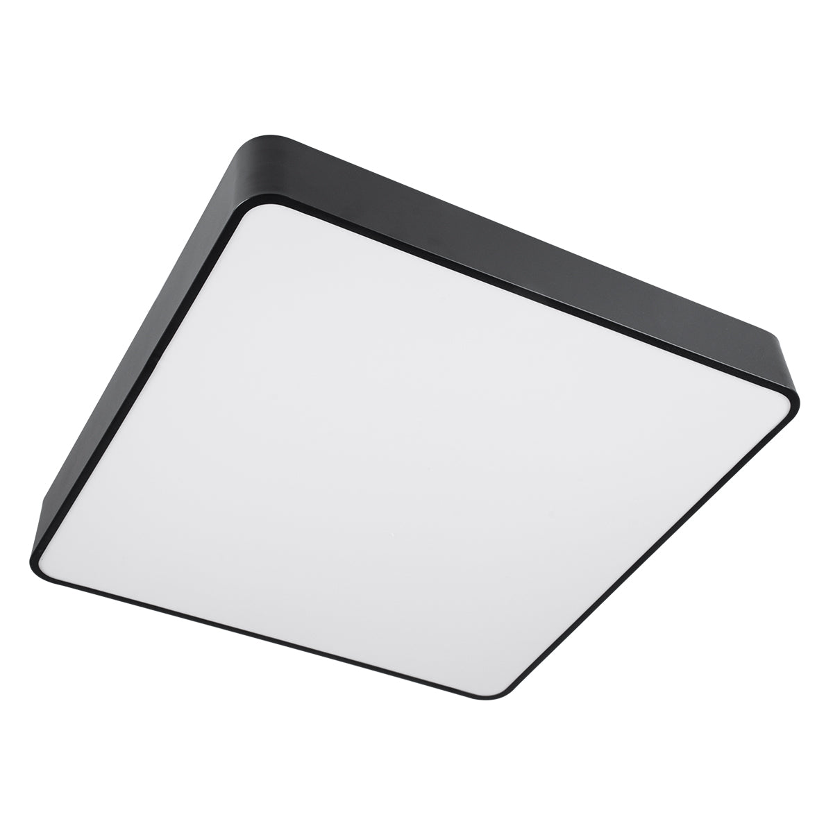 GLOBOSTAR® KAMALA 61208-S Μοντέρνο Φωτιστικό Οροφής LED 75W 8625lm 120° AC 220-240V IP20 Ρυθμιζόμενο Λευκό CCT με Χειριστήριο από 2700K έως 6000K Dimmable - Lumileds SMD Chip - Μαύρο Ματ - Μ60 x Π60 x Υ8cm - 3 Χρόνια Εγγύηση