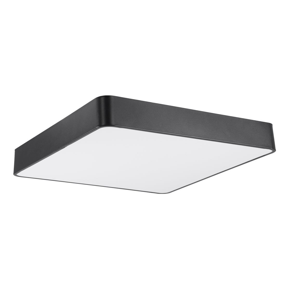 GLOBOSTAR® KAMALA 61208-S Μοντέρνο Φωτιστικό Οροφής LED 75W 8625lm 120° AC 220-240V IP20 Ρυθμιζόμενο Λευκό CCT με Χειριστήριο από 2700K έως 6000K Dimmable - Lumileds SMD Chip - Μαύρο Ματ - Μ60 x Π60 x Υ8cm - 3 Χρόνια Εγγύηση