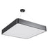 GLOBOSTAR® KAMALA 61208-S Μοντέρνο Φωτιστικό Οροφής LED 75W 8625lm 120° AC 220-240V IP20 Ρυθμιζόμενο Λευκό CCT με Χειριστήριο από 2700K έως 6000K Dimmable - Lumileds SMD Chip - Μαύρο Ματ - Μ60 x Π60 x Υ8cm - 3 Χρόνια Εγγύηση