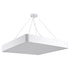 GLOBOSTAR® KAMALA 61209 Μοντέρνο Κρεμαστό Φωτιστικό Οροφής LED 75W 8625lm 120° AC 220-240V IP20 Ρυθμιζόμενο Λευκό CCT με Χειριστήριο από 2700K έως 6000K Dimmable - Lumileds SMD Chip - Λευκό Ματ - Μ60 x Π60 x Υ8cm - 3 Χρόνια Εγγύηση