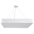 GLOBOSTAR® KAMALA 61209 Μοντέρνο Κρεμαστό Φωτιστικό Οροφής LED 75W 8625lm 120° AC 220-240V IP20 Ρυθμιζόμενο Λευκό CCT με Χειριστήριο από 2700K έως 6000K Dimmable - Lumileds SMD Chip - Λευκό Ματ - Μ60 x Π60 x Υ8cm - 3 Χρόνια Εγγύηση