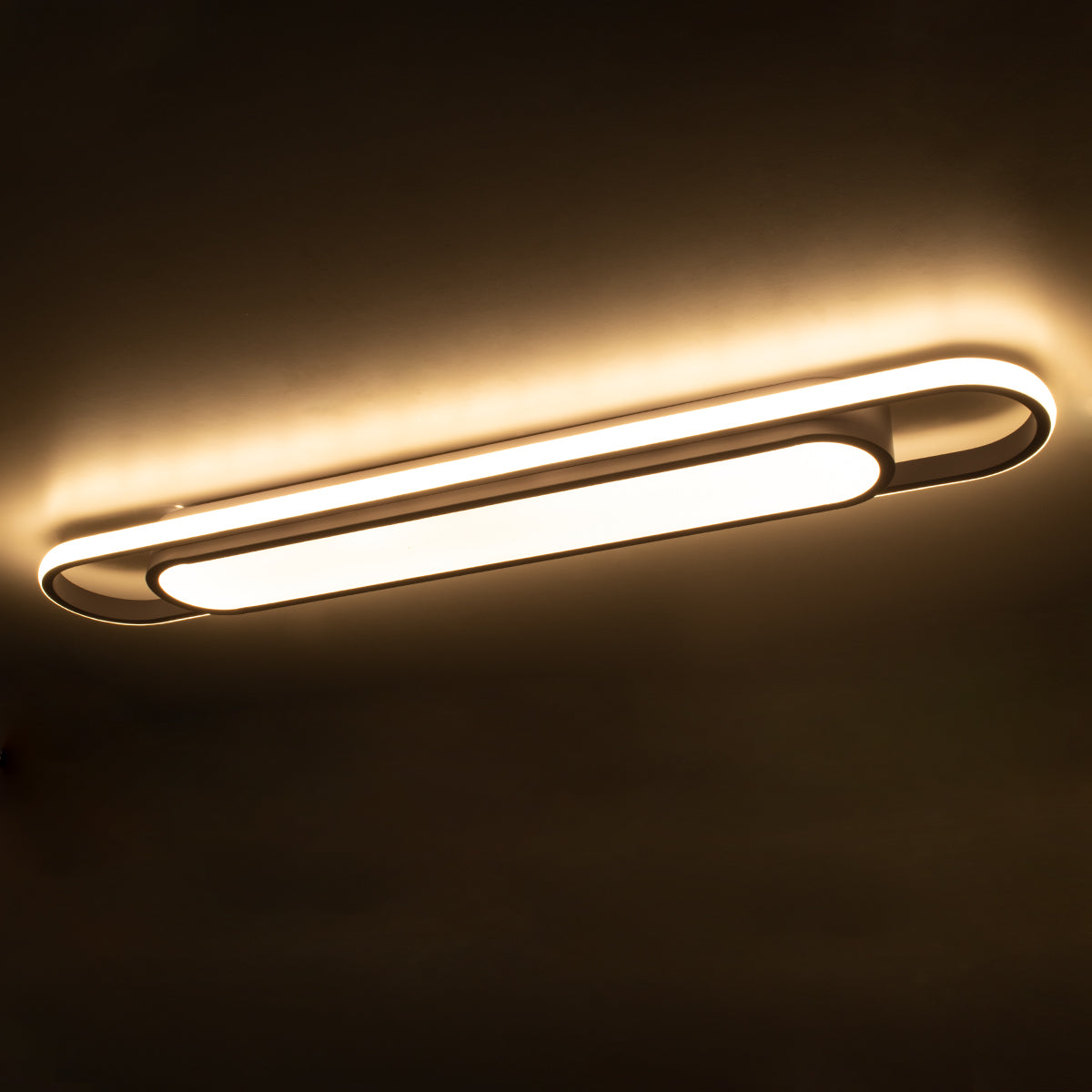 GLOBOSTAR® IGOR 61219 Μοντέρνο Φωτιστικό Οροφής LED 48W 5760lm 210° AC 220-240V IP20 Ρυθμιζόμενο Λευκό CCT με On/Off 2700K/4500K/6000K - Lumileds SMD Chip - Λευκό Ματ - Μ81 x Π13 x Υ4.5cm - 3 Χρόνια Εγγύηση