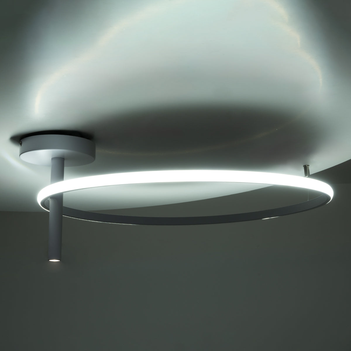 GloboStar® VERONA 61224 Φωτιστικό Οροφής Δαχτυλίδι-Κύκλος LED CCT 36W 4032lm 360° AC 220-240V - Εναλλαγή Φωτισμού μέσω Διακόπτη On/Off All In One Ψυχρό 6000k+Φυσικό 4500k+Θερμό 2700K Φ60 x Υ23cm - Λευκό - 3 Χρόνια Εγγύηση - ledmania.gr