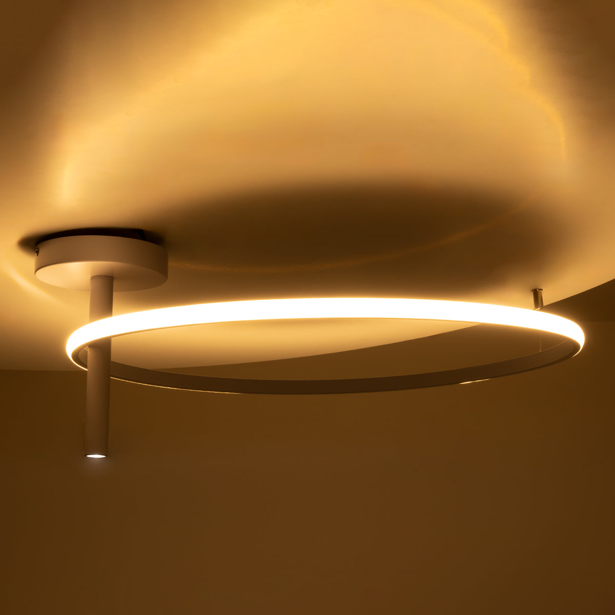 GloboStar® VERONA 61224 Φωτιστικό Οροφής Δαχτυλίδι-Κύκλος LED CCT 36W 4032lm 360° AC 220-240V - Εναλλαγή Φωτισμού μέσω Διακόπτη On/Off All In One Ψυχρό 6000k+Φυσικό 4500k+Θερμό 2700K Φ60 x Υ23cm - Λευκό - 3 Χρόνια Εγγύηση - ledmania.gr