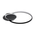 GLOBOSTAR® CIRCUO 61229 Μοντέρνο Φωτιστικό Οροφής LED 75W 8400lm 360° AC 220-240V IP20 Ρυθμιζόμενο Λευκό CCT με Χειριστήριο από 2700K έως 6000K Dimmable - Lumileds SMD Chip - Μαύρο Ματ - Μ53 x Π42.5 x Υ9cm - 3 Χρόνια Εγγύηση