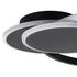 GLOBOSTAR® CIRCUO 61229 Μοντέρνο Φωτιστικό Οροφής LED 75W 8400lm 360° AC 220-240V IP20 Ρυθμιζόμενο Λευκό CCT με Χειριστήριο από 2700K έως 6000K Dimmable - Lumileds SMD Chip - Μαύρο Ματ - Μ53 x Π42.5 x Υ9cm - 3 Χρόνια Εγγύηση