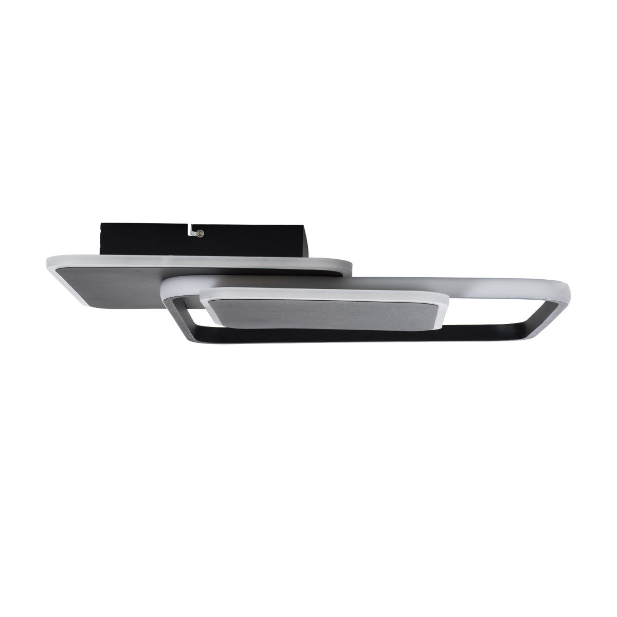 GLOBOSTAR® SQUARO 61231 Μοντέρνο Φωτιστικό Οροφής LED 75W 8400lm 360° AC 220-240V IP20 Ρυθμιζόμενο Λευκό CCT με Χειριστήριο από 2700K έως 6000K Dimmable - Lumileds SMD Chip - Μαύρο Ματ - Μ48.5 x Π51 x Υ9cm - 3 Χρόνια Εγγύηση - ledmania.gr