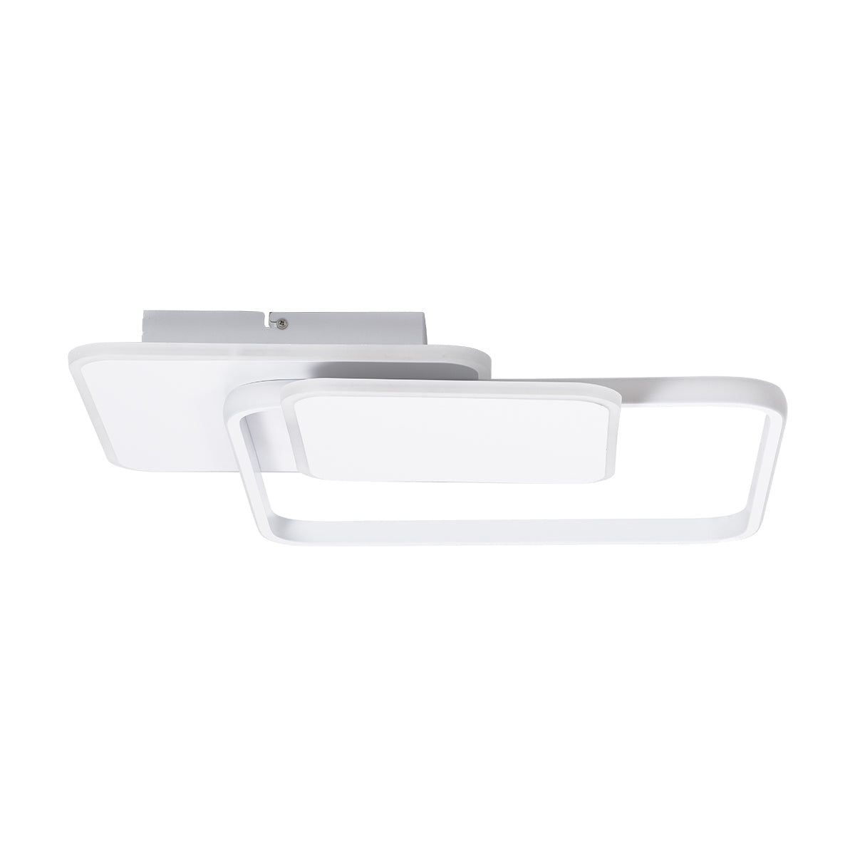 GLOBOSTAR® SQUARO 61232 Μοντέρνο Φωτιστικό Οροφής LED 75W 8400lm 360° AC 220-240V IP20 Ρυθμιζόμενο Λευκό CCT με Χειριστήριο από 2700K έως 6000K Dimmable - Lumileds SMD Chip - Λευκό Ματ - Μ48.5 x Π51 x Υ9cm - 3 Χρόνια Εγγύηση