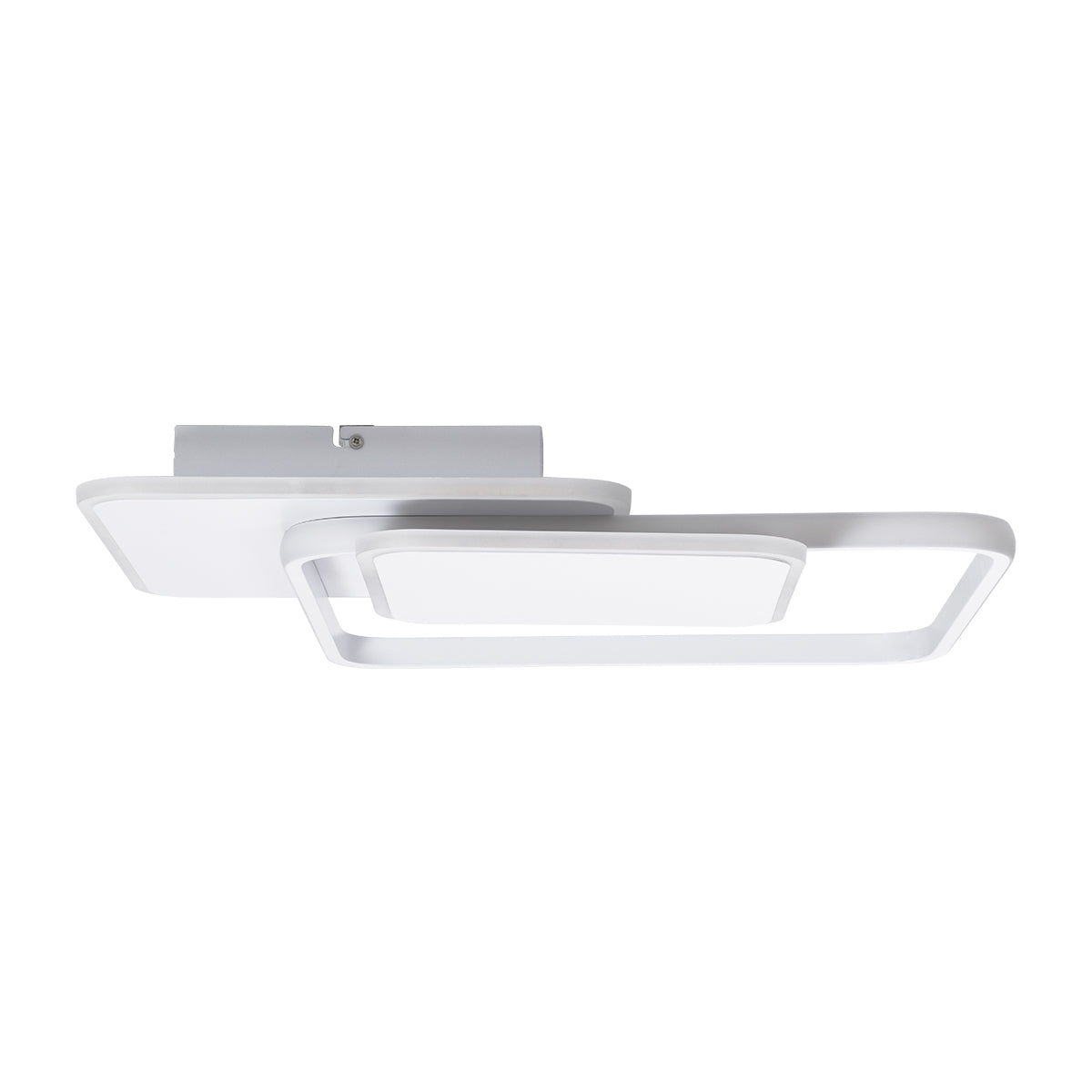 GLOBOSTAR® SQUARO 61232 Μοντέρνο Φωτιστικό Οροφής LED 75W 8400lm 360° AC 220-240V IP20 Ρυθμιζόμενο Λευκό CCT με Χειριστήριο από 2700K έως 6000K Dimmable - Lumileds SMD Chip - Λευκό Ματ - Μ48.5 x Π51 x Υ9cm - 3 Χρόνια Εγγύηση