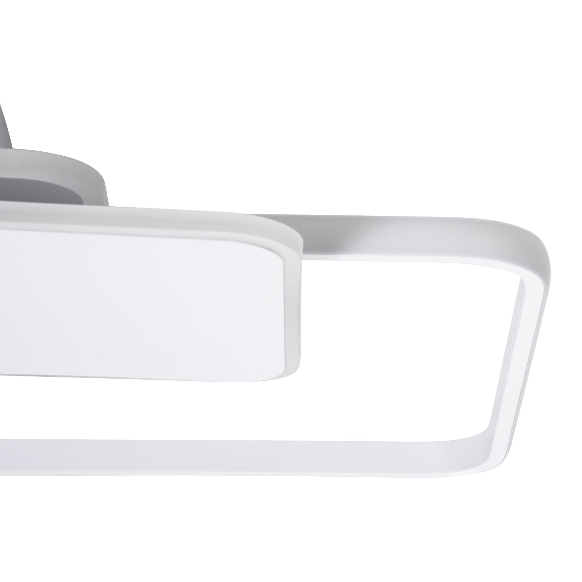 GLOBOSTAR® SQUARO 61232 Μοντέρνο Φωτιστικό Οροφής LED 75W 8400lm 360° AC 220-240V IP20 Ρυθμιζόμενο Λευκό CCT με Χειριστήριο από 2700K έως 6000K Dimmable - Lumileds SMD Chip - Λευκό Ματ - Μ48.5 x Π51 x Υ9cm - 3 Χρόνια Εγγύηση