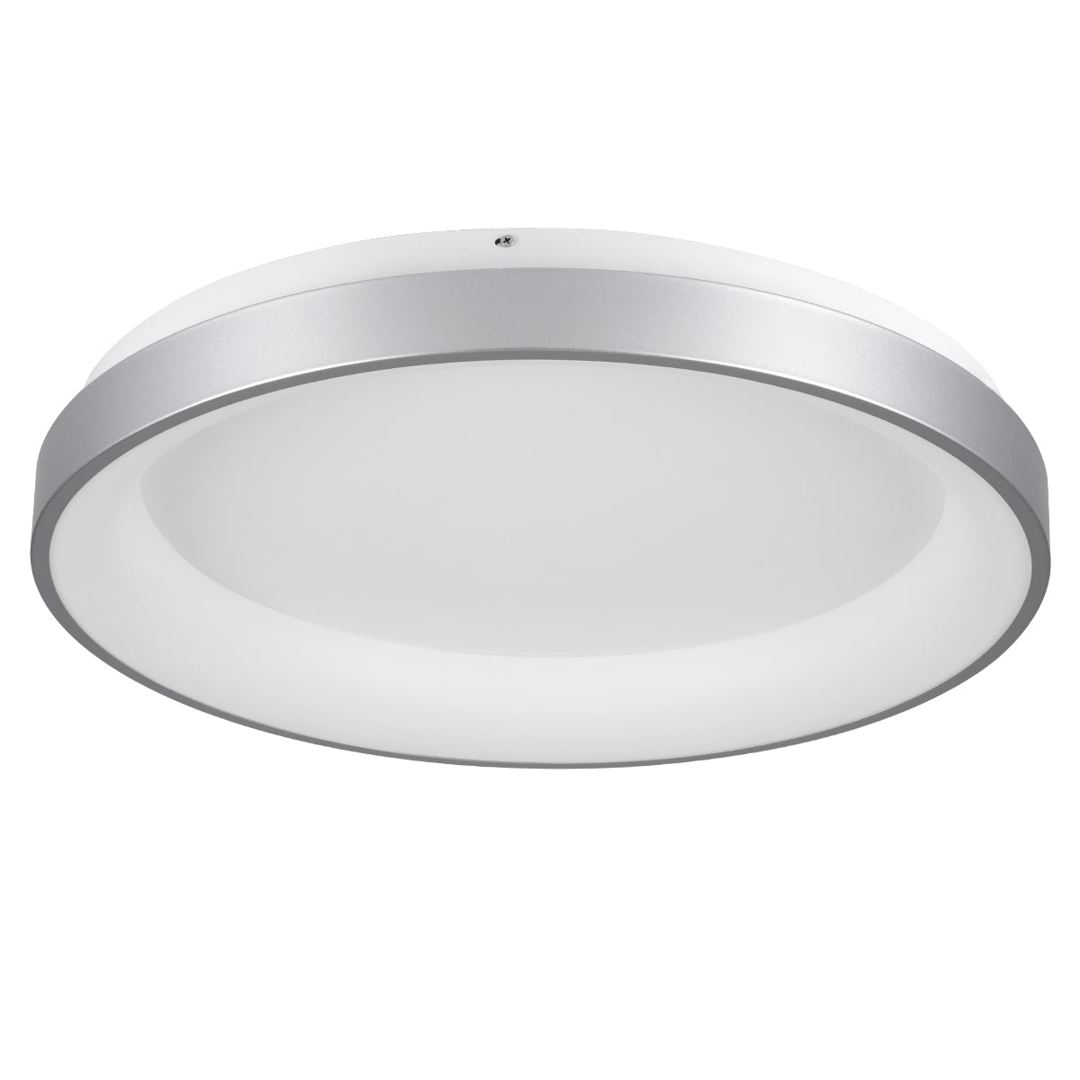 GloboStar® SALEM 61238 Πλαφονιέρα Οροφής Δαχτυλίδι-Κύκλος LED CCT 105W 12075lm 120° AC 220-240V - Εναλλαγή Φωτισμού μέσω Τηλεχειριστηρίου All In One Ψυχρό 6000k+Φυσικό 4500k+Θερμό 2700k Dimmable Φ60cm - Ασημί - 3 Years Warranty - ledmania.gr